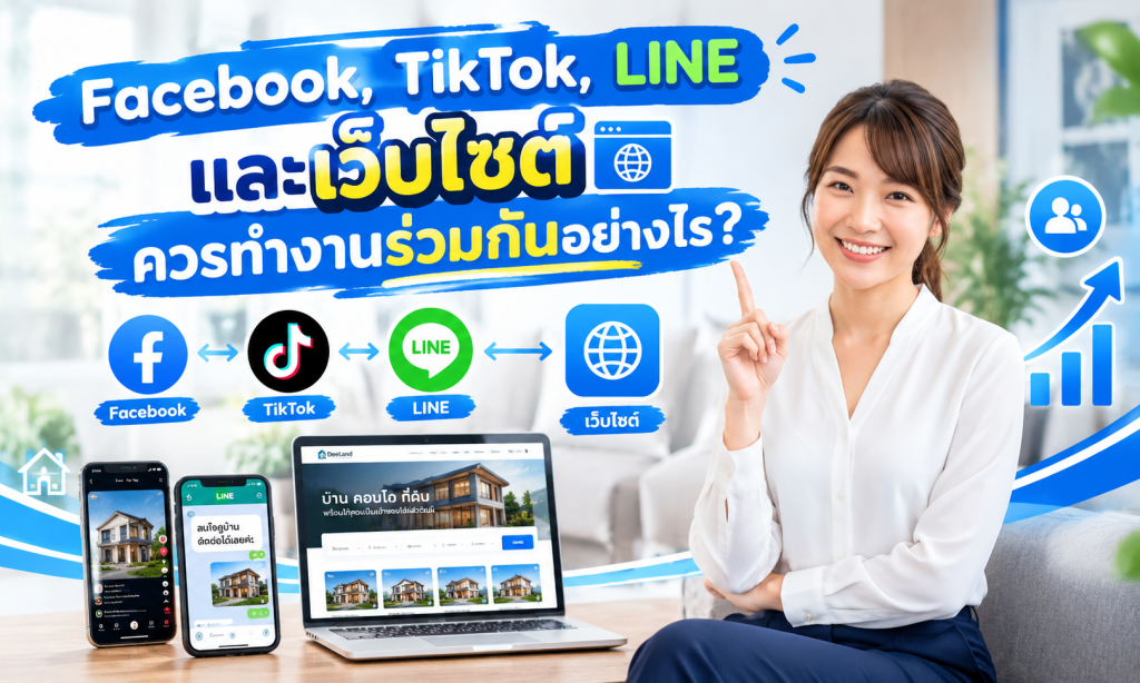 Facebook TikTok LINE และเว็บไซต์ ทำงานร่วมกันอย่างไร